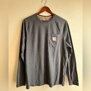 Carhartt Force Long Sleeve Gray Relaxed Fit - Size M